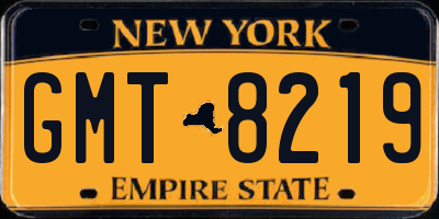 NY license plate GMT8219