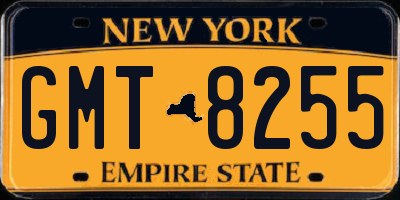 NY license plate GMT8255