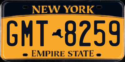 NY license plate GMT8259