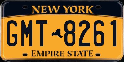 NY license plate GMT8261