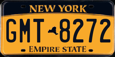 NY license plate GMT8272