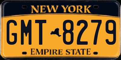 NY license plate GMT8279