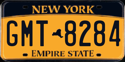 NY license plate GMT8284