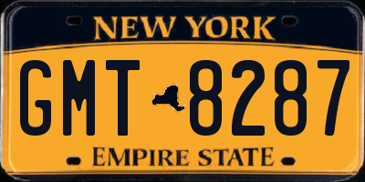 NY license plate GMT8287