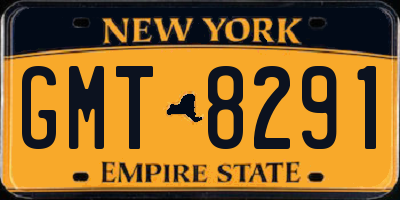 NY license plate GMT8291