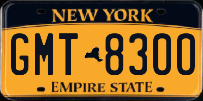 NY license plate GMT8300