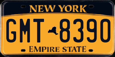 NY license plate GMT8390