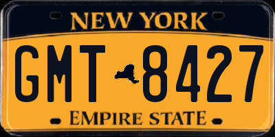 NY license plate GMT8427