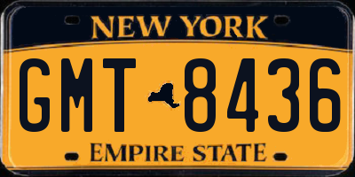 NY license plate GMT8436
