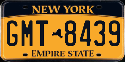 NY license plate GMT8439