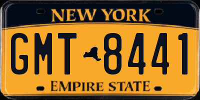 NY license plate GMT8441