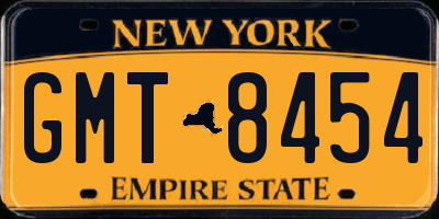 NY license plate GMT8454