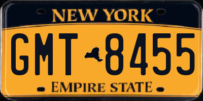 NY license plate GMT8455