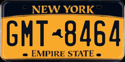 NY license plate GMT8464