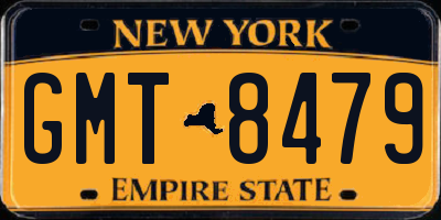 NY license plate GMT8479
