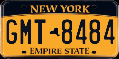 NY license plate GMT8484