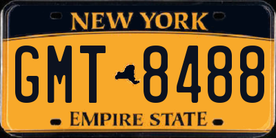 NY license plate GMT8488