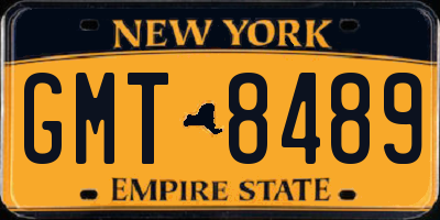 NY license plate GMT8489