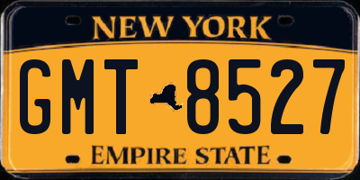 NY license plate GMT8527