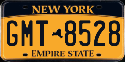 NY license plate GMT8528