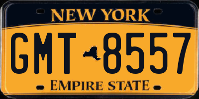 NY license plate GMT8557