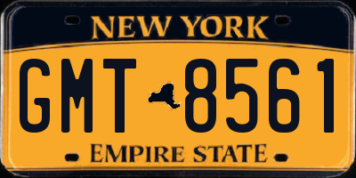 NY license plate GMT8561