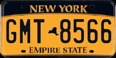 NY license plate GMT8566