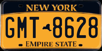 NY license plate GMT8628