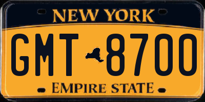 NY license plate GMT8700