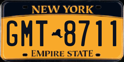 NY license plate GMT8711