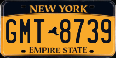 NY license plate GMT8739