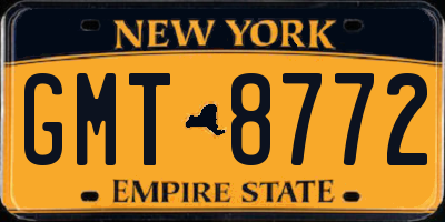 NY license plate GMT8772