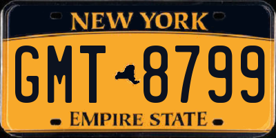 NY license plate GMT8799