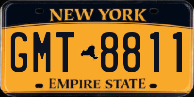 NY license plate GMT8811