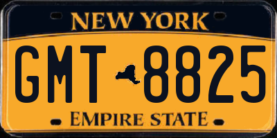 NY license plate GMT8825