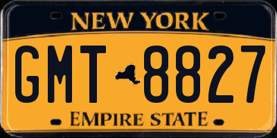 NY license plate GMT8827