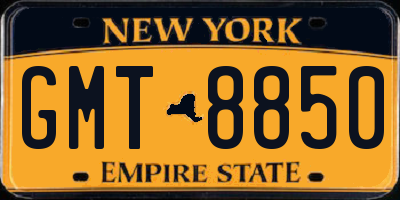 NY license plate GMT8850