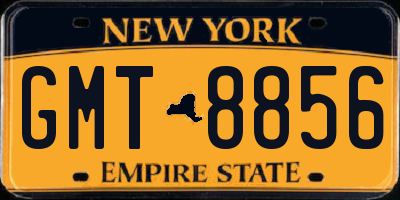 NY license plate GMT8856