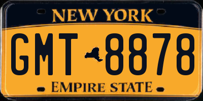 NY license plate GMT8878