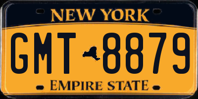 NY license plate GMT8879
