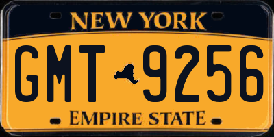 NY license plate GMT9256
