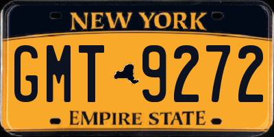 NY license plate GMT9272