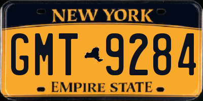 NY license plate GMT9284