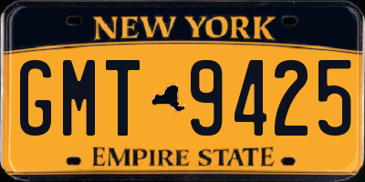 NY license plate GMT9425