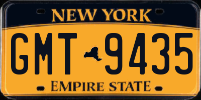 NY license plate GMT9435