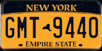 NY license plate GMT9440
