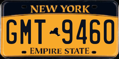 NY license plate GMT9460