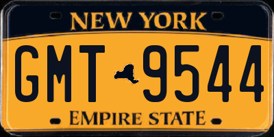 NY license plate GMT9544