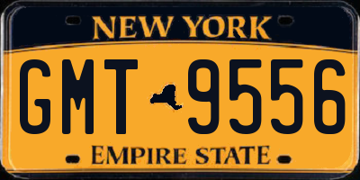 NY license plate GMT9556