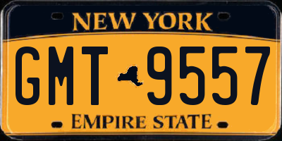 NY license plate GMT9557